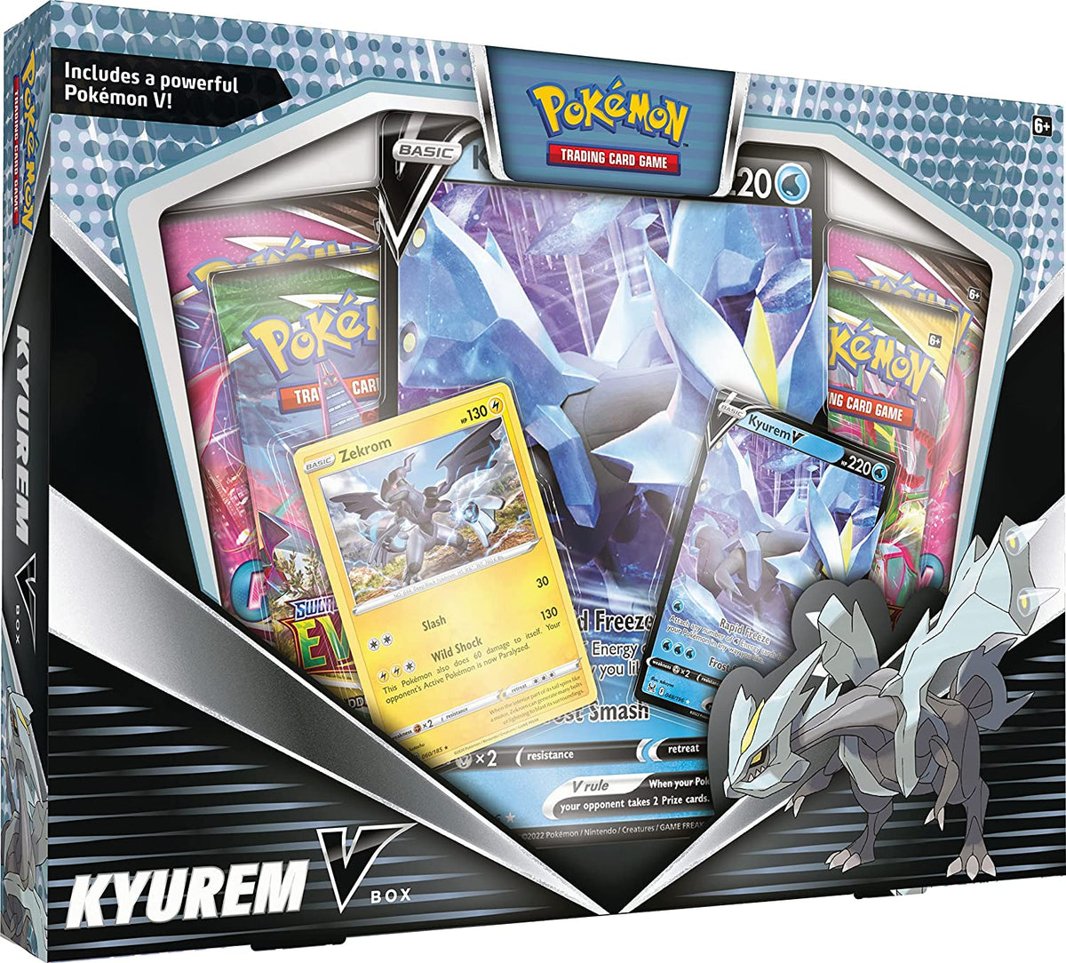 Pokemon TCG: Kyurem V Collection Box (2 x Evolving Skies, 2 x Lost Origin)