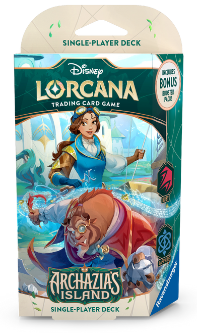 Disney Lorcana TCG: Archazia's Island Starter Deck - Ruby & Sapphire (Belle & Beast)