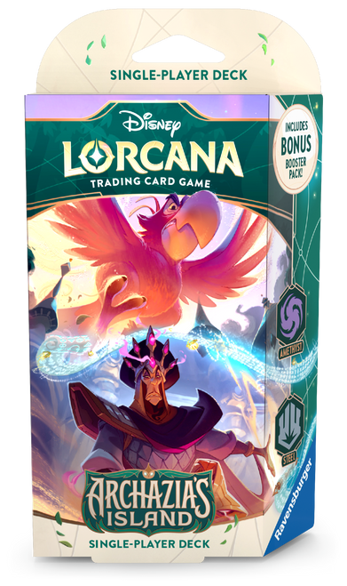 Disney Lorcana TCG: Archazia's Island Starter Deck - Amethyst & Steel (Iago & Jafar)