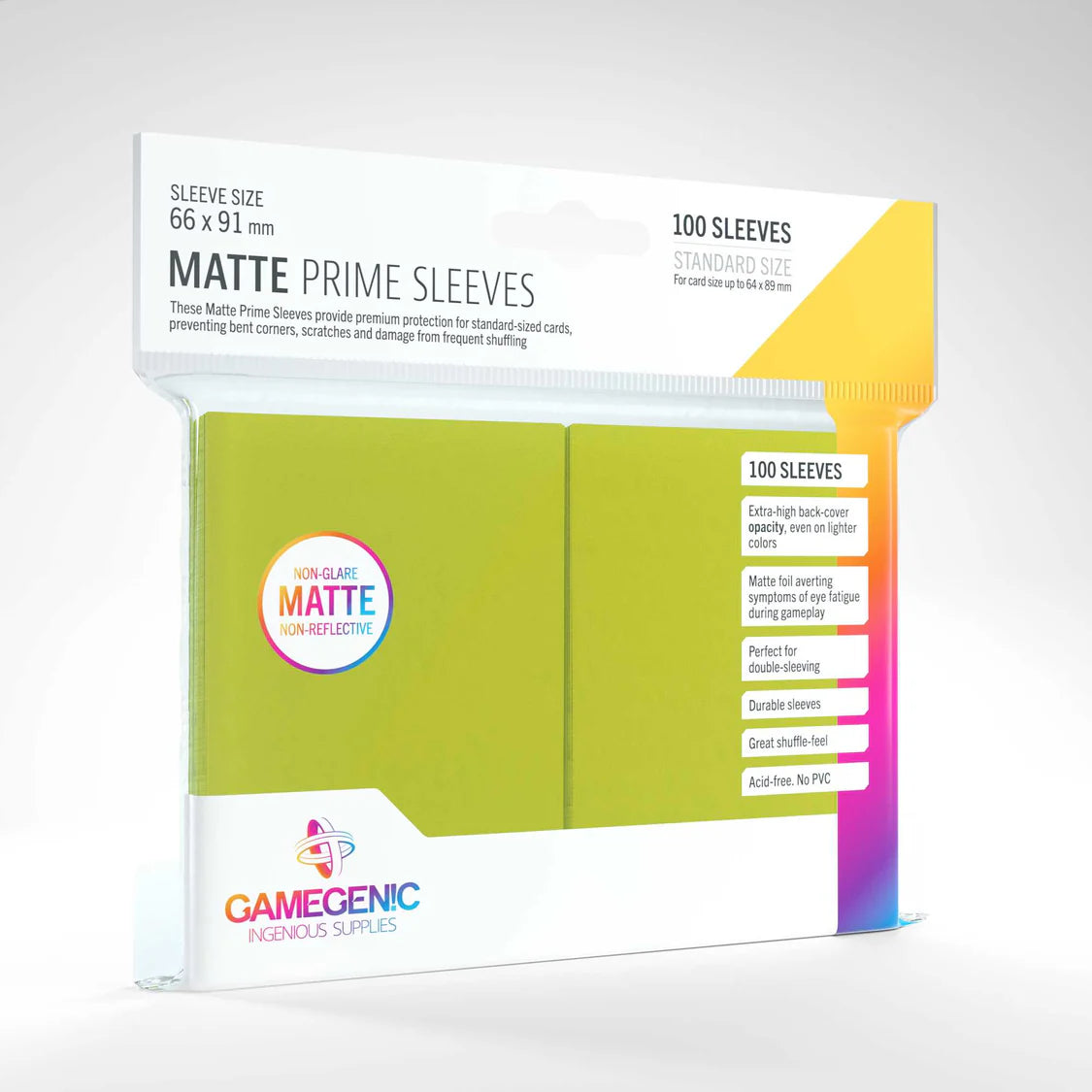 Gamegenic: Matte Prime Sleeves - Lime (100)