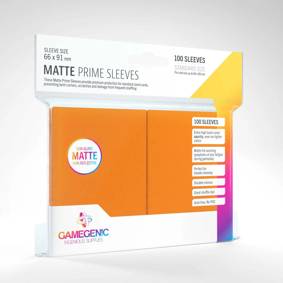 Gamegenic: Matte Prime Sleeves - Orange (100)