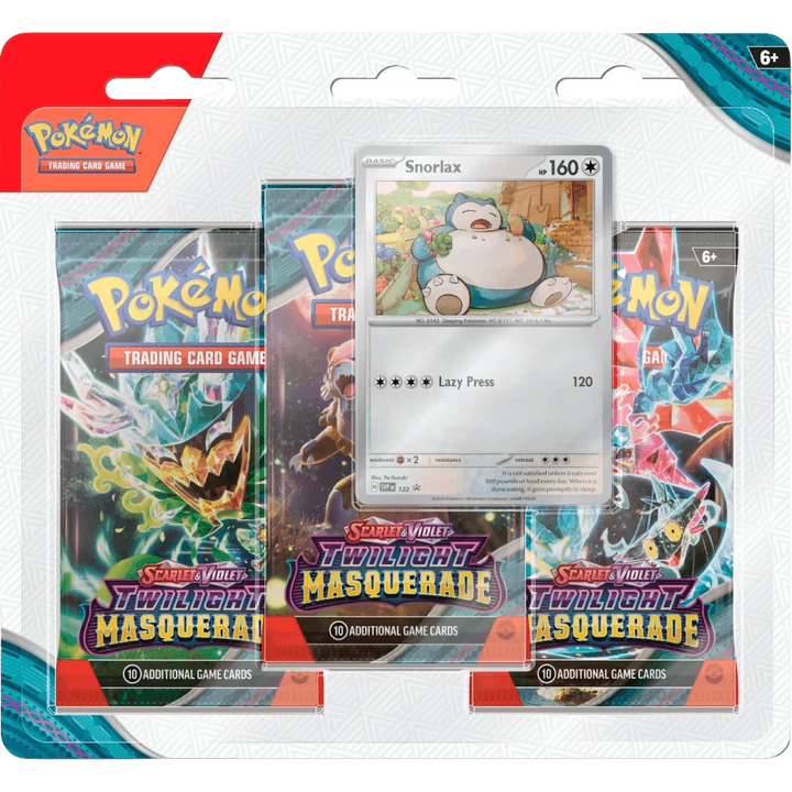 Pokemon TCG: Scarlet & Violet - Twilight Masquerade - 3-Pack Blister (Snorlax)