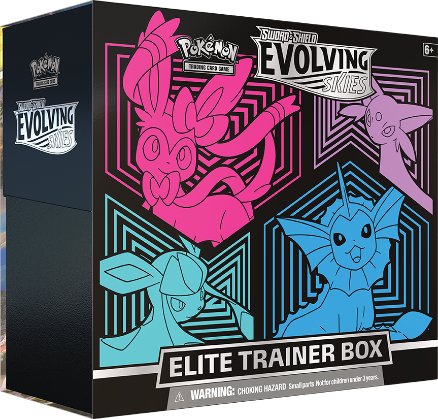 Pokémon TCG: Sword & Shield - Evolving Skies Elite Trainer Box (Vaporeon, Espeon, Glaceon & Sylveon)