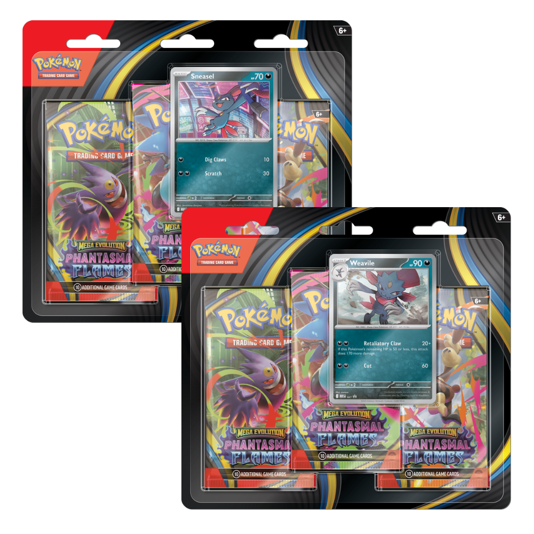 Pokemon TCG: Mega Evolution - Phantasmal Flames - 3 Pack Blister (Set of 2)