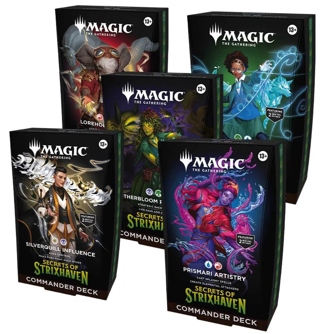 Magic: The Gathering - Secrets of Strixhaven - Commander Deck (Set of 5)