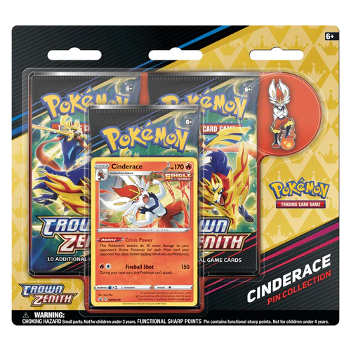 Pokemon TCG: Crown Zenith Pin Collection - Cinderace