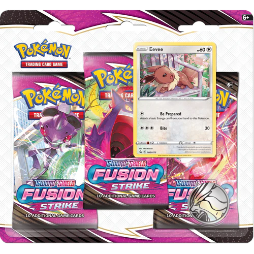 Pokemon TCG: Fusion Strike 3-Pack Blister - Eevee