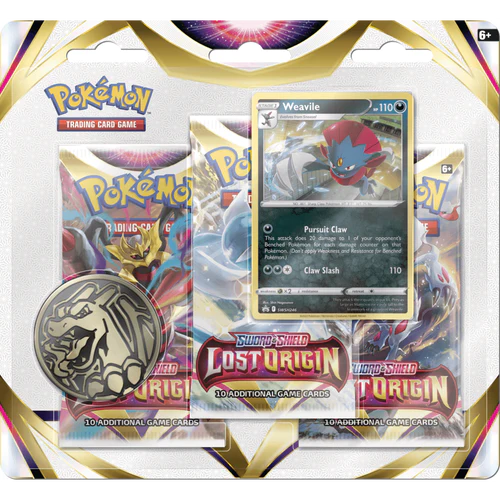 Pokemon TCG: Lost Origin 3-Pack Blister - Weavile