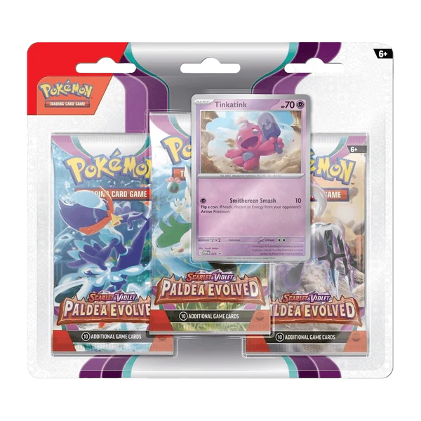 Pokemon TCG: Scarlet & Violet - Paldea Evolved - 3-Pack Blister - Tinkatink