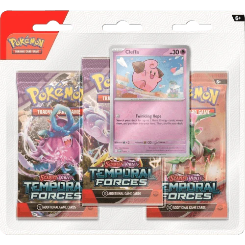 Pokemon TCG: Scarlet & Violet - Temporal Forces - 3-Pack Blister (Cleffa)