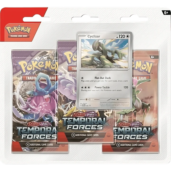 Pokemon TCG: Scarlet & Violet - Temporal Forces - 3-Pack Blister (Cyclizar)