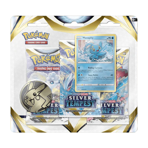 Pokemon TCG: Silver Tempest 3-Pack Blister - Manaphy